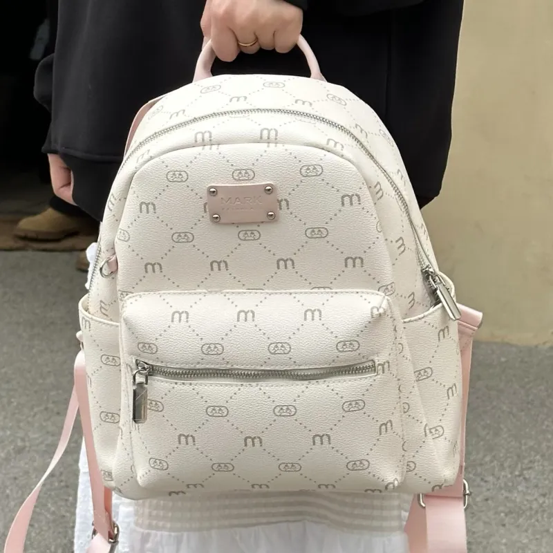 FAIRWHALE Synthetic Leather Backpack Regular Women's Cherry Blossom Pink-7