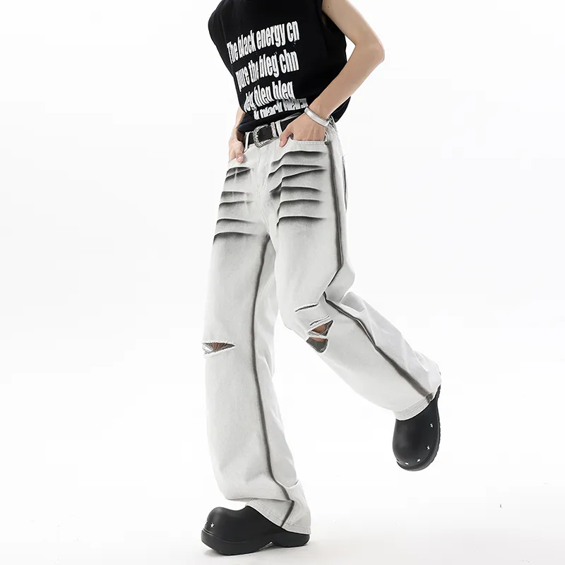MEIPIN TANG Jeans Unisex White-1