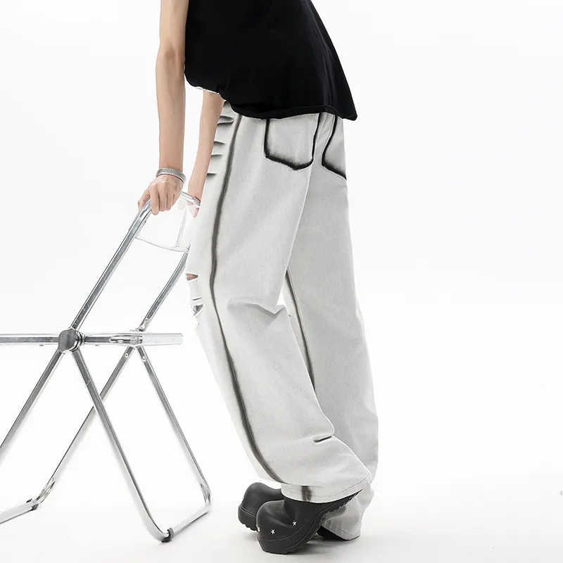 MEIPIN TANG Jeans Unisex White-4