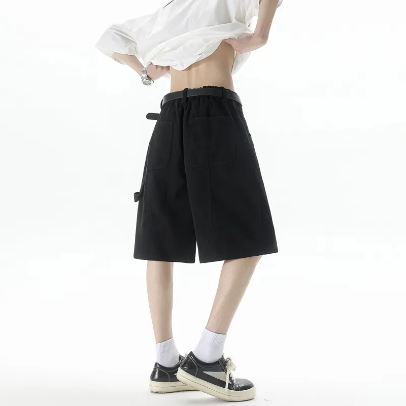 TESTUNG Essential For Summer. Workwear Style Shorts Unisex-2