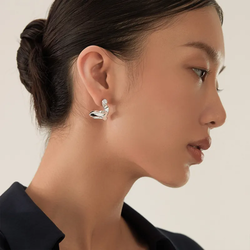 Mistova JEWELRY 925 Sterling Silver Zivi Hoop Earrings Women's-3