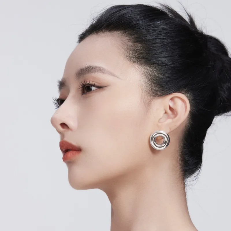 Mistova JEWELRY 925 Sterling Silver Quality Hoop Earrings Women's-4