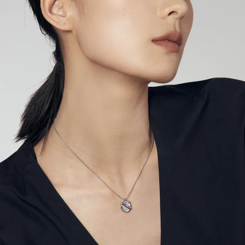 Mistova JEWELRY S925 Silver Semi Precious Stone Necklace Unisex-4
