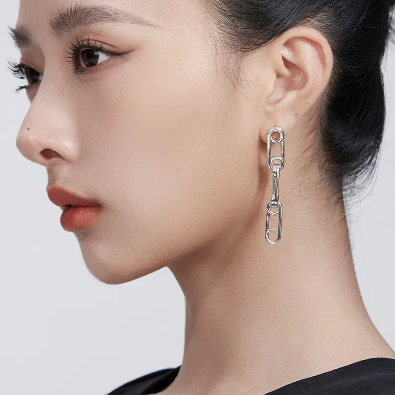 Mistova JEWELRY S925 Silver White Gold Plated, Eco Friendly Copper Gold Plated Pin Hoop Earrings Women's-6