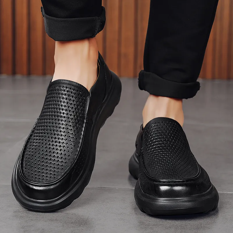 Jinho Low Top Casual Shoes Men's Black-1