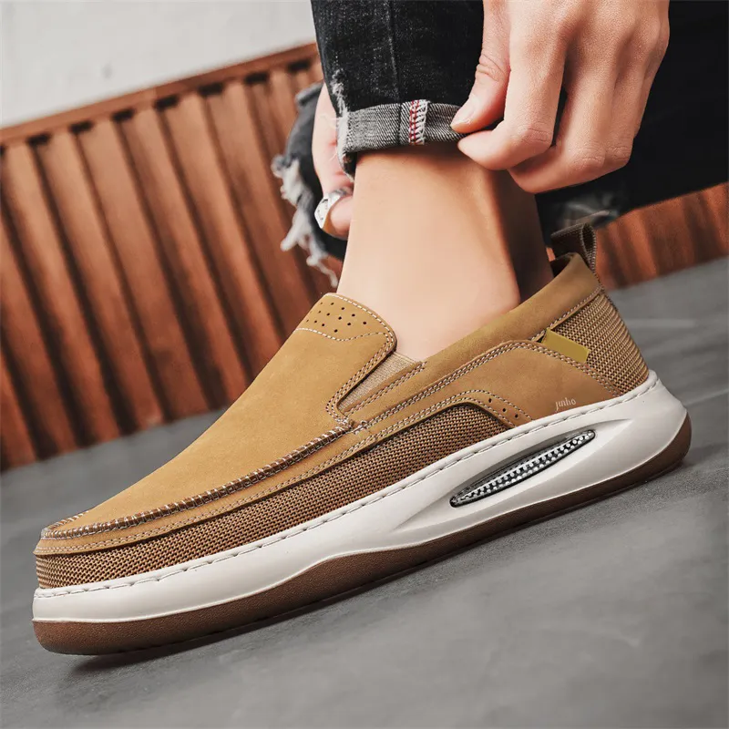 Jinho Casual Shoes Men Low Top Black/Green/Khaki-5