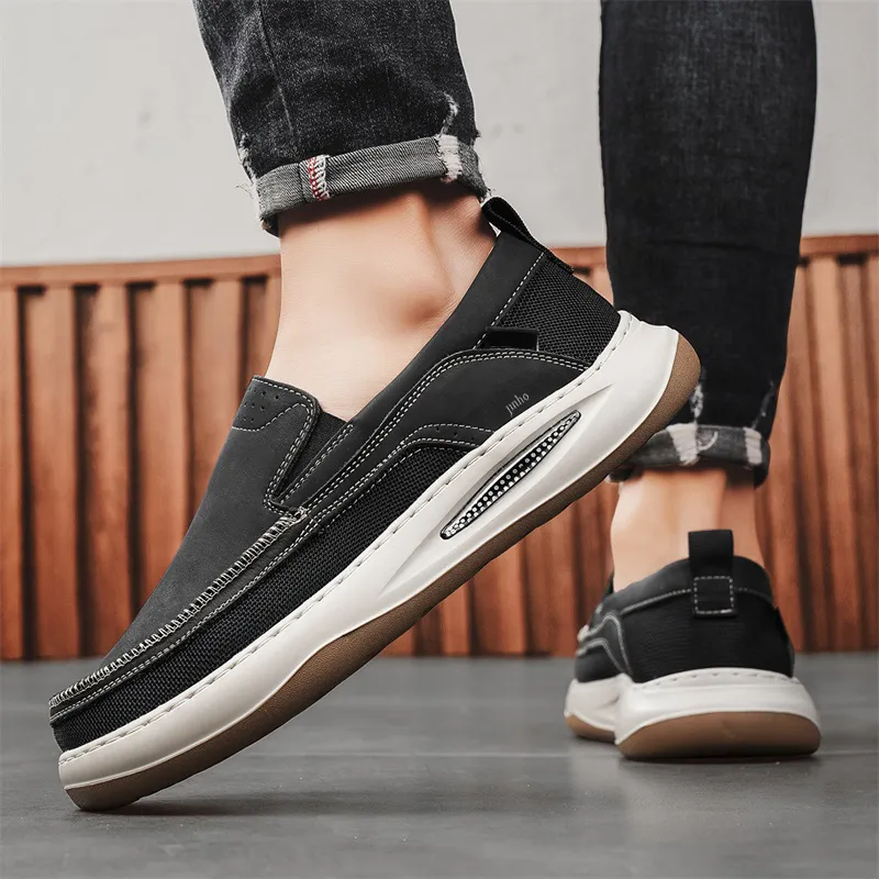 Jinho Casual Shoes Men Low Top Black/Green/Khaki-1