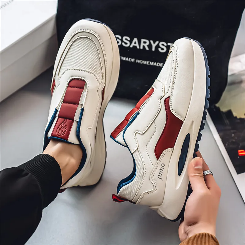 Jinho Shock Absorbers With Slip Resistant And Abrasion Resistant Properties Chunky Sneakers Men's-1