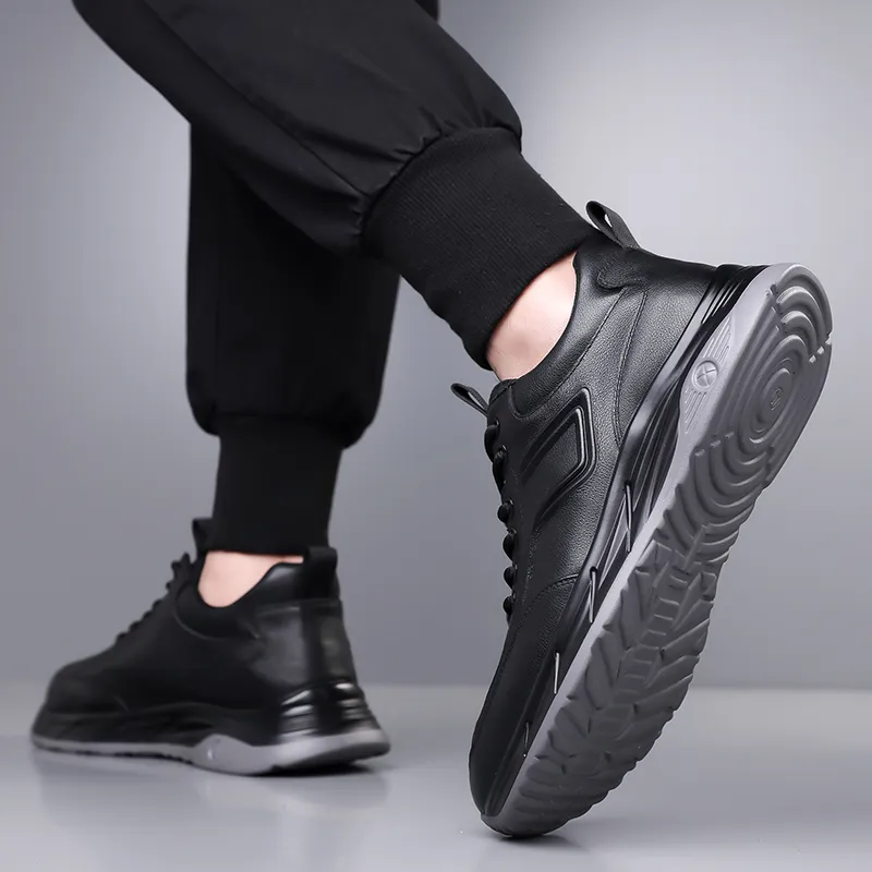 Jinho Casual Shoes Men Low Top Gray/Coffee-3