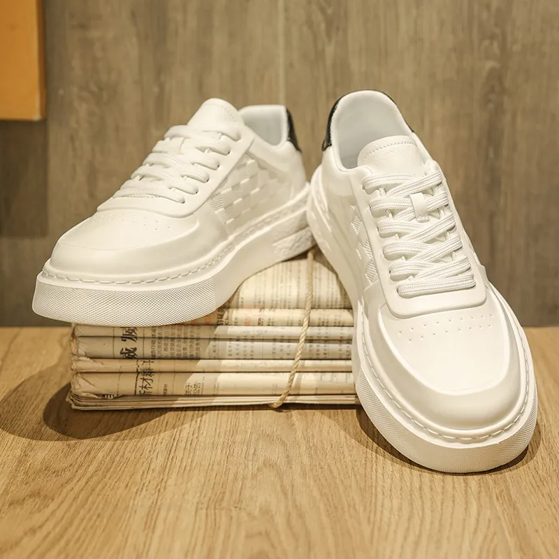 Jinho Skateboard Shoes Men Low Top White/Apricot-3