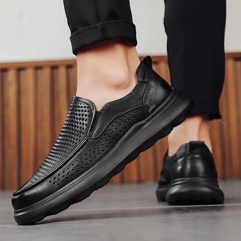 Jinho Low Top Casual Shoes Men's Black-5