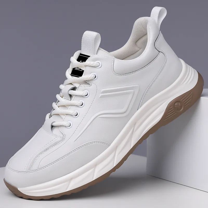 Jinho Casual Shoes Men Low Top Gray/Coffee-5