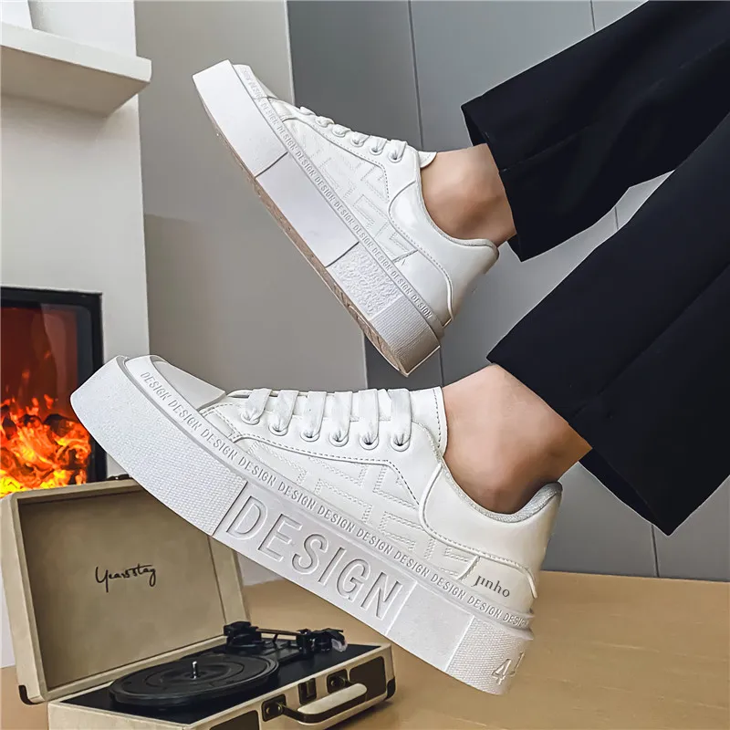 Jinho Abrasion Resistant Height Increasing Low Top Skateboard Shoes Men's-2