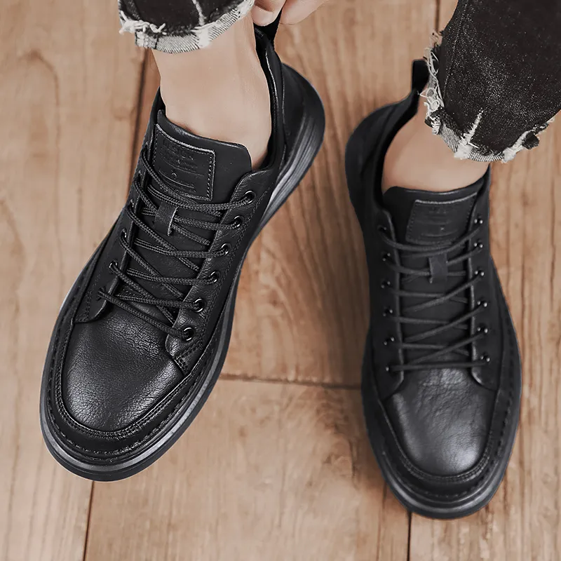 Jinho Skateboard Shoes Men Low Top Black-1