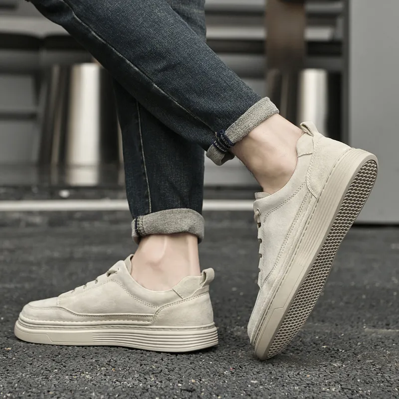 Jinho Skateboard Shoes Men Low Top Brown/Khaki-8