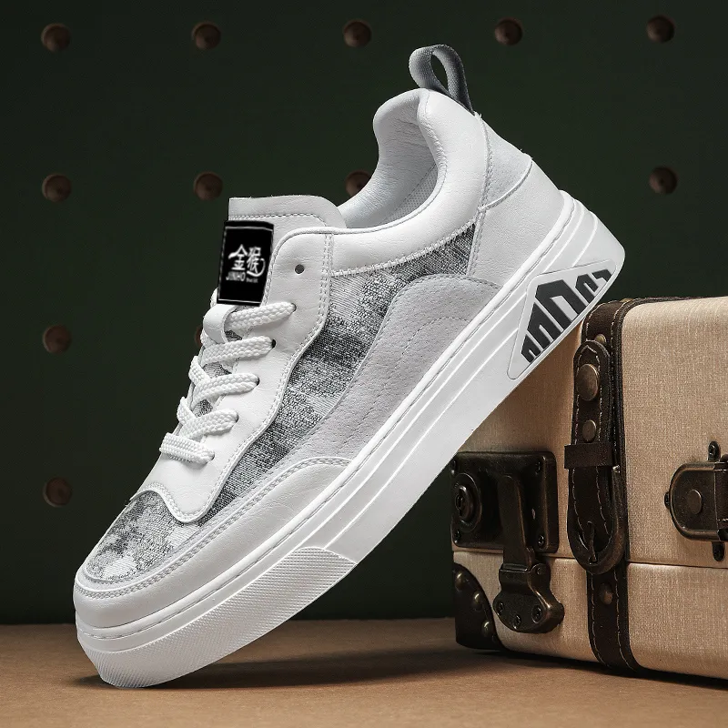 Jinho Skateboard Shoes Men Low Top Gray/Green-1
