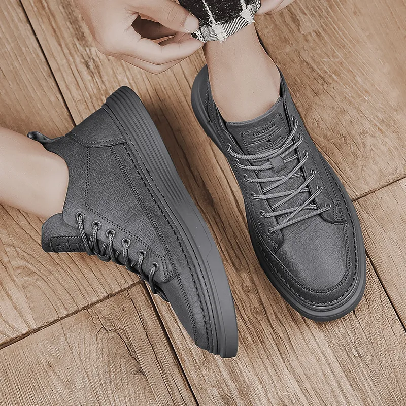 Jinho Skateboard Shoes Men Low Top Black-6