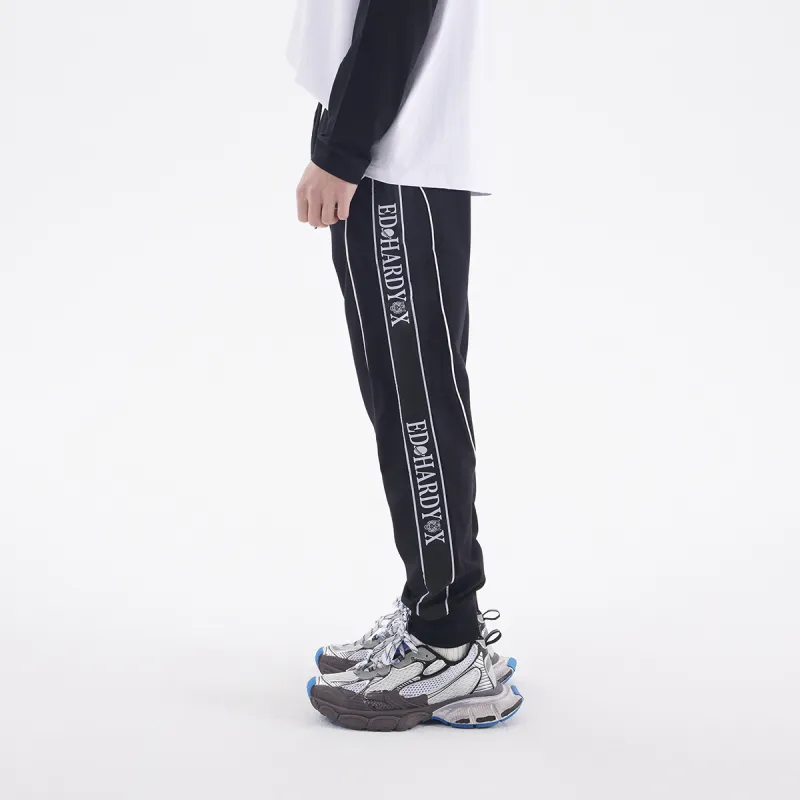 ED HARDY X Knitted Sports Pants Unisex Black-7