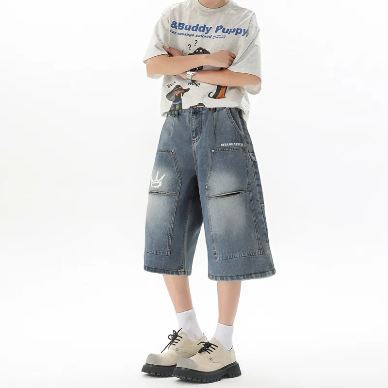 DUKE+DEXTER Denim Shorts Unisex Blue-4