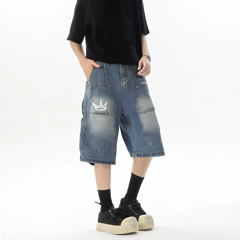 DUKE+DEXTER Denim Shorts Unisex Blue-3