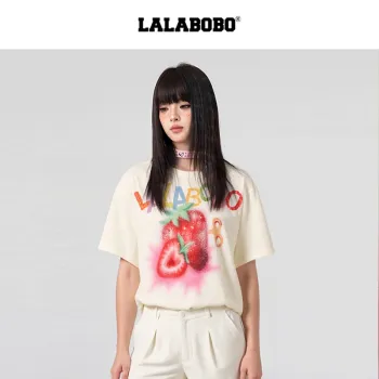 LALABOBO Drop Shoulder Sleeve T Shirt Women's