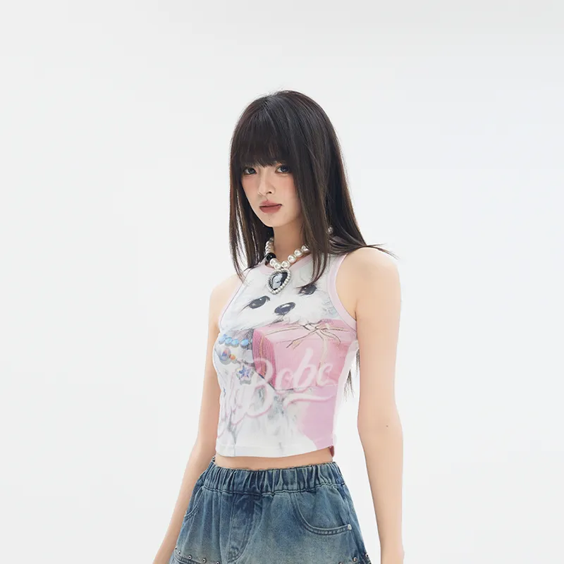 LALABOBO Tank Tops Women's Pink-1