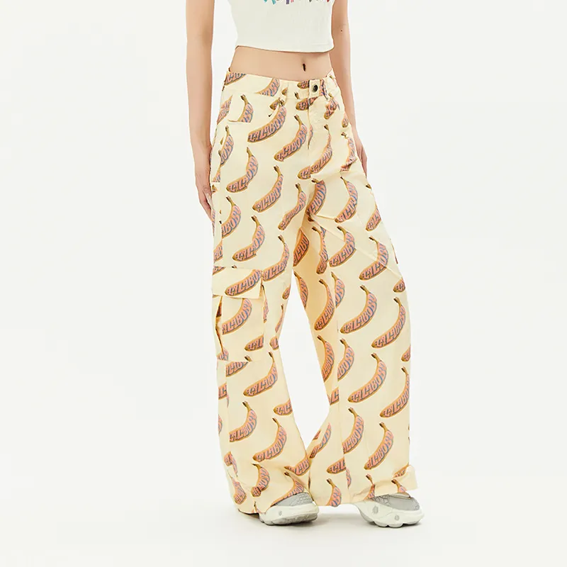 LALABOBO Casual Pants Women's Yellow-2