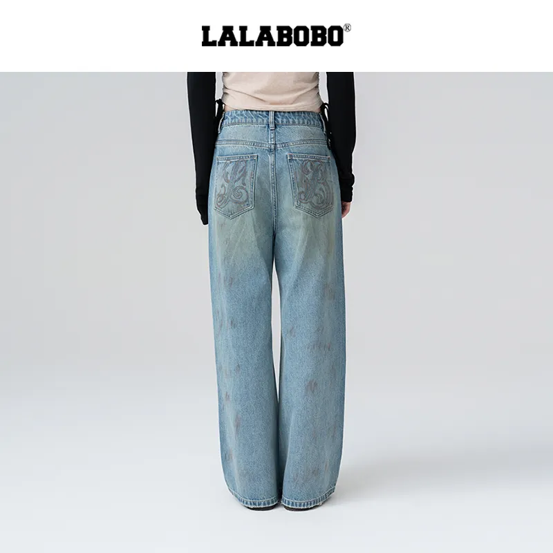 LALABOBO Jeans Women's Denim Blue-2