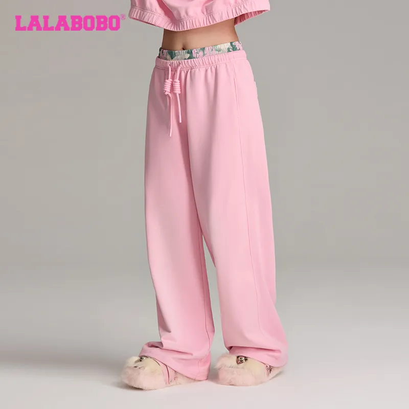 LALABOBO Casual Pants Women's Pink-1