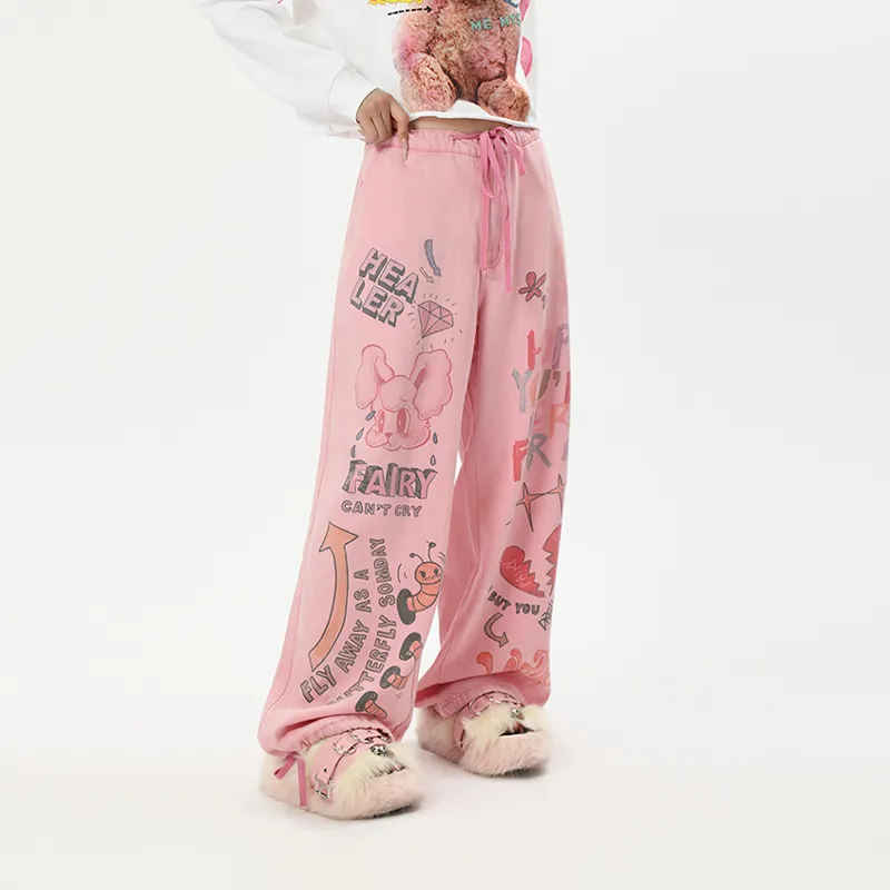 LALABOBO Casual Pants Women's Pink-1
