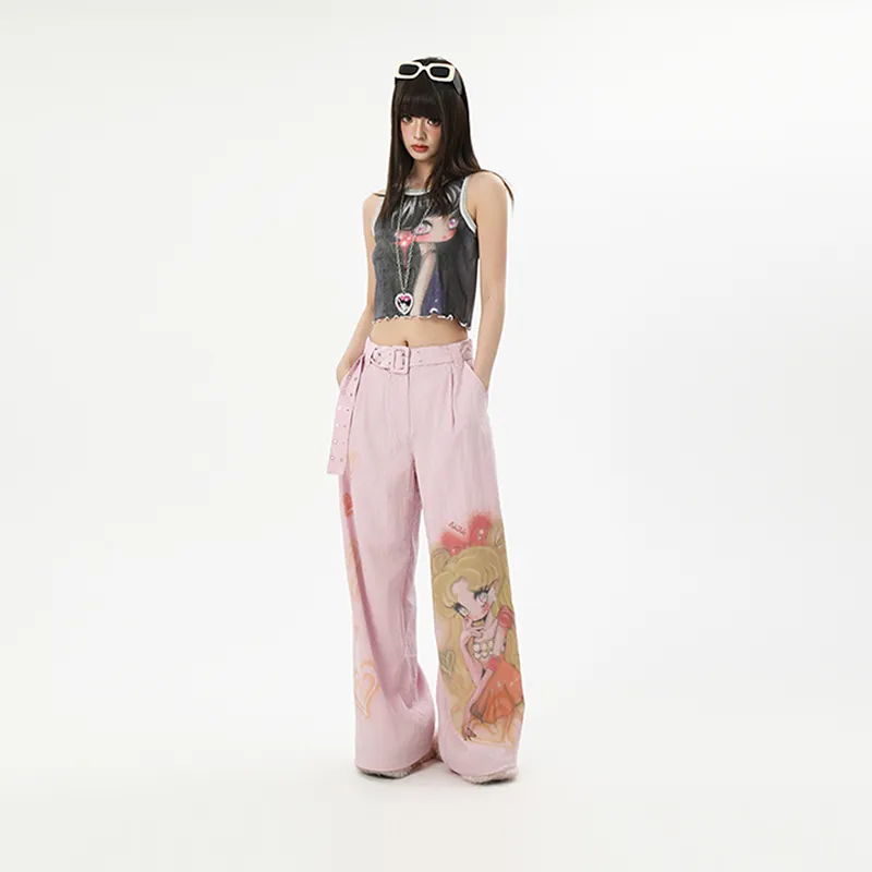 LALABOBO Casual Pants Women's Pink-5