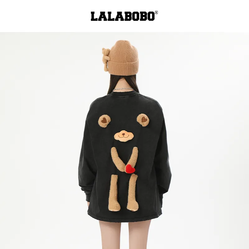 LALABOBO Sweatshirt Women's Black-5