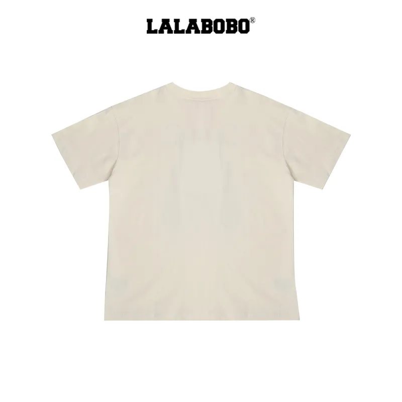 LALABOBO Drop Shoulder Sleeve T Shirt Women's-11