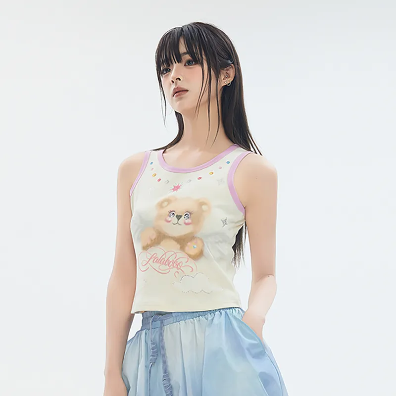 LALABOBO Tank Tops Women's Ecru-1