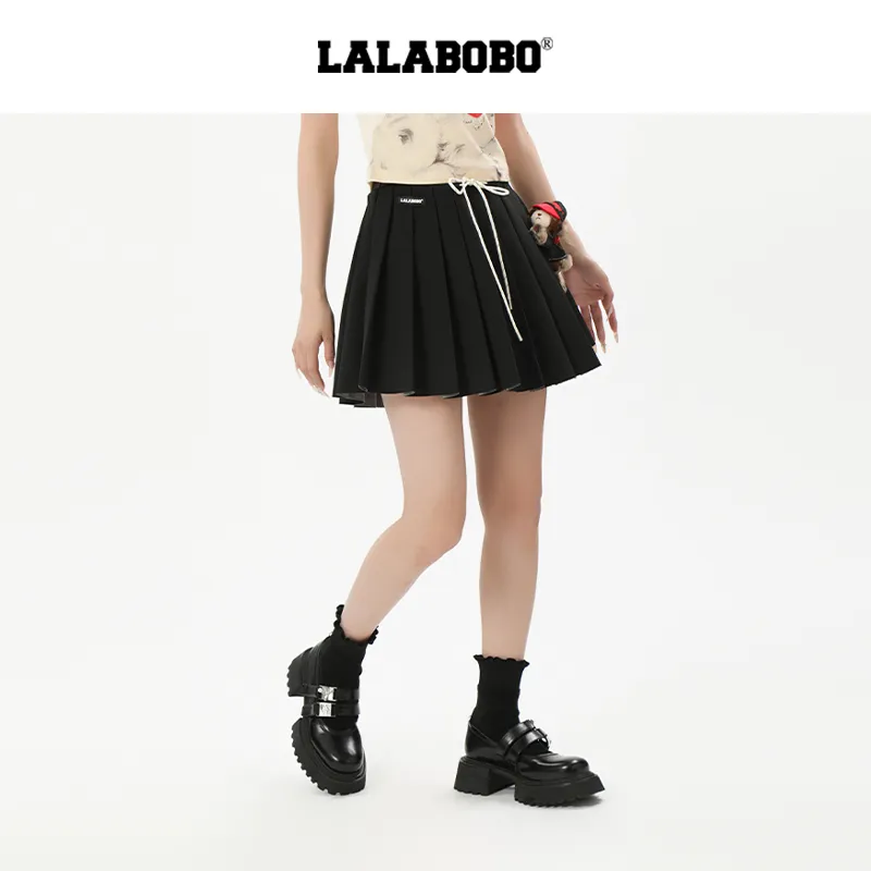 LALABOBO Casual Short Skirts Women's Black-4