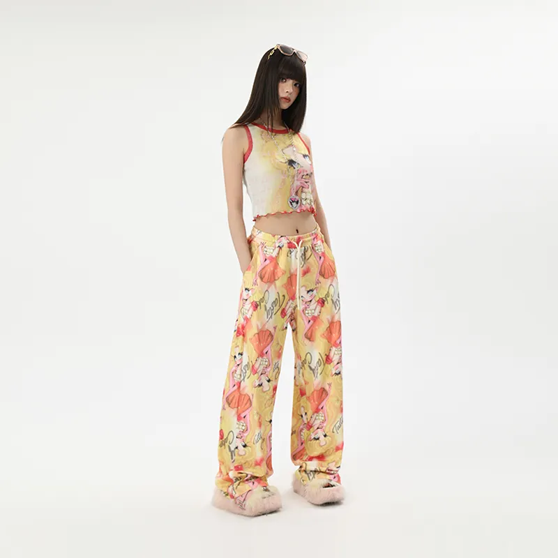 LALABOBO Casual Pants Women's Yellow-5