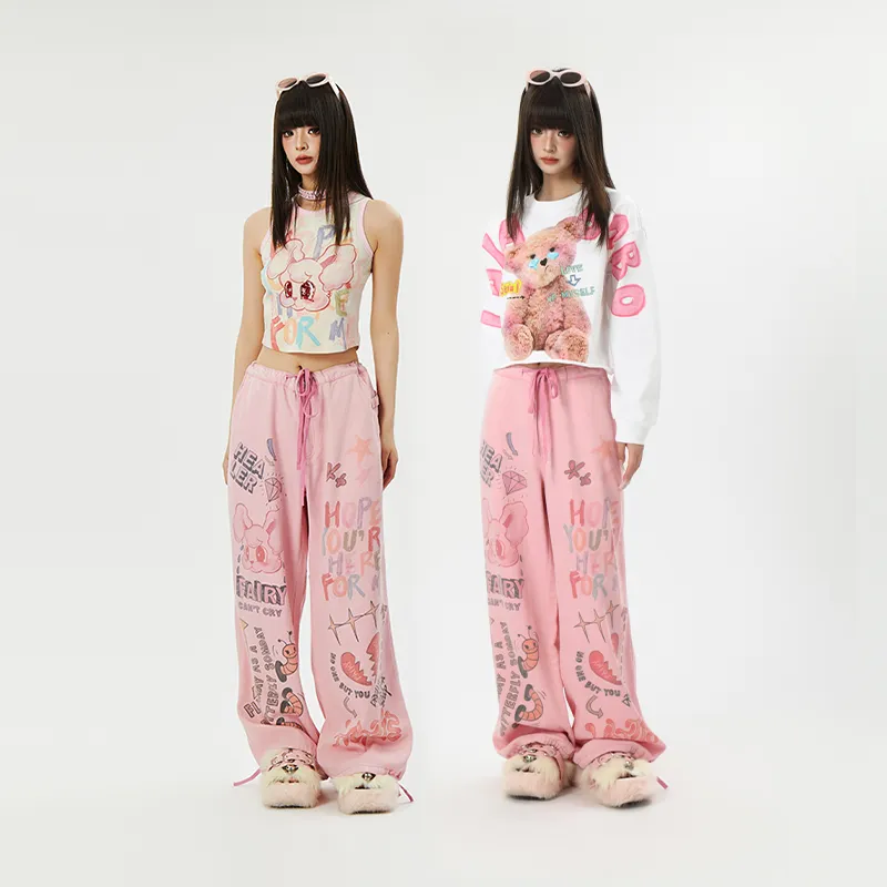 LALABOBO Casual Pants Women's Pink-4
