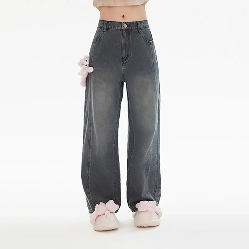 LALABOBO Jeans Women's Black Denim-1