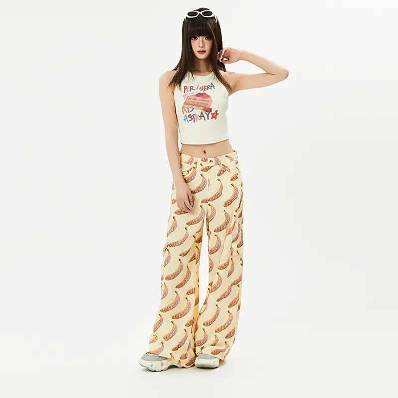 LALABOBO Casual Pants Women's Yellow-3