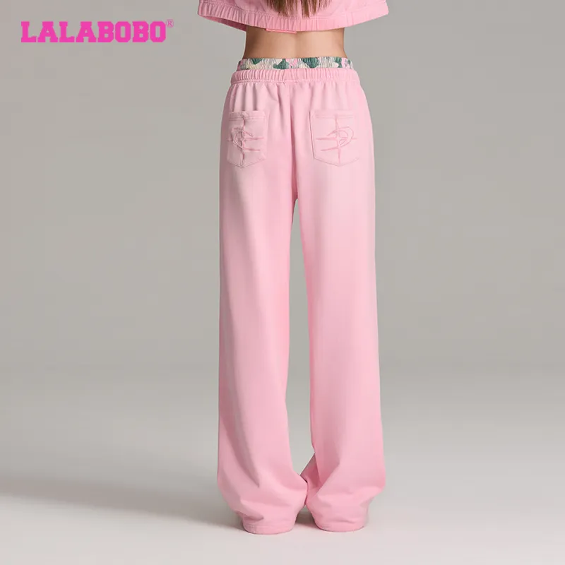 LALABOBO Casual Pants Women's Pink-4