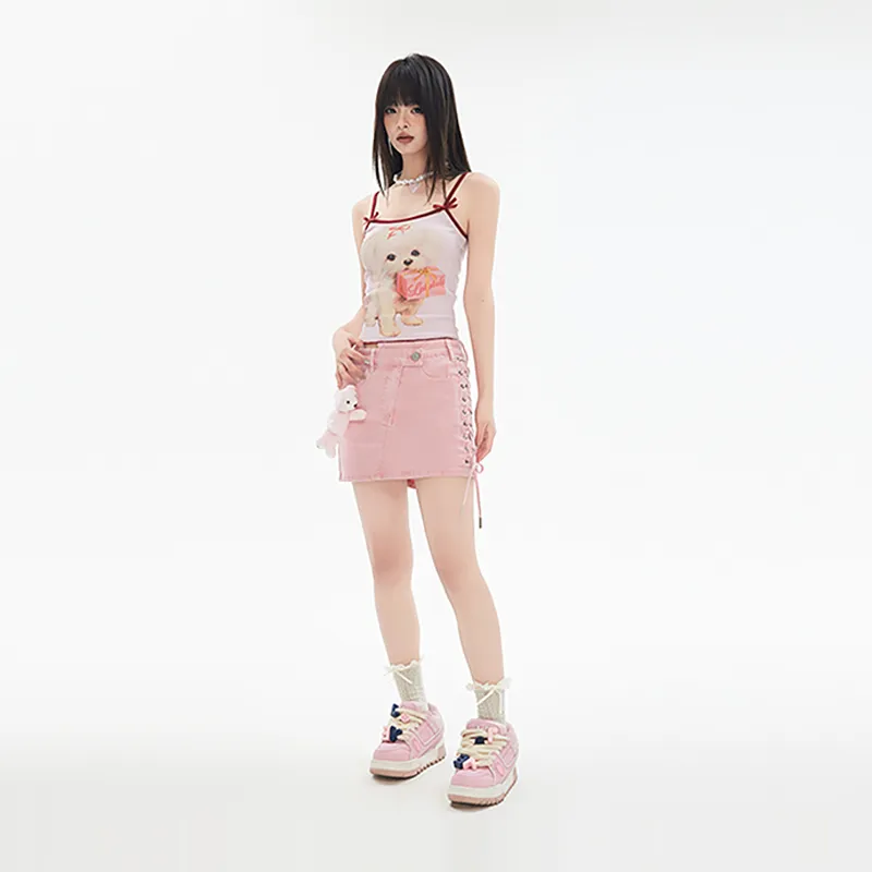 LALABOBO Tank Tops Women's Pink-2