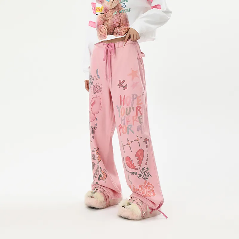 LALABOBO Casual Pants Women's Pink-2