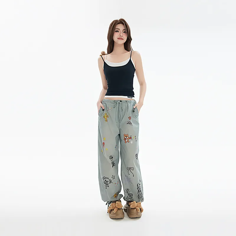 LALABOBO Jeans Women's Gray-4