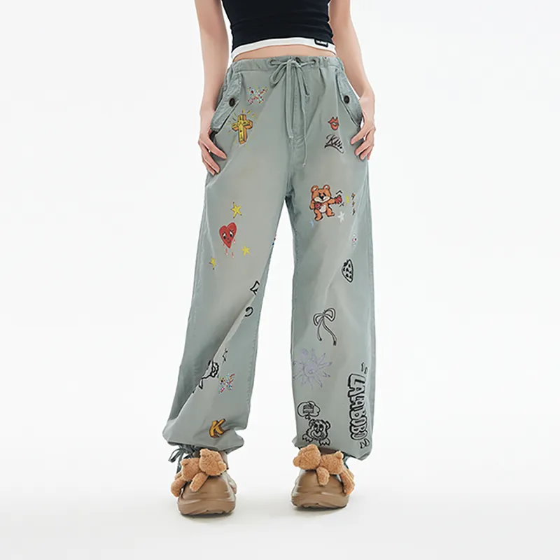 LALABOBO Jeans Women's Gray-2