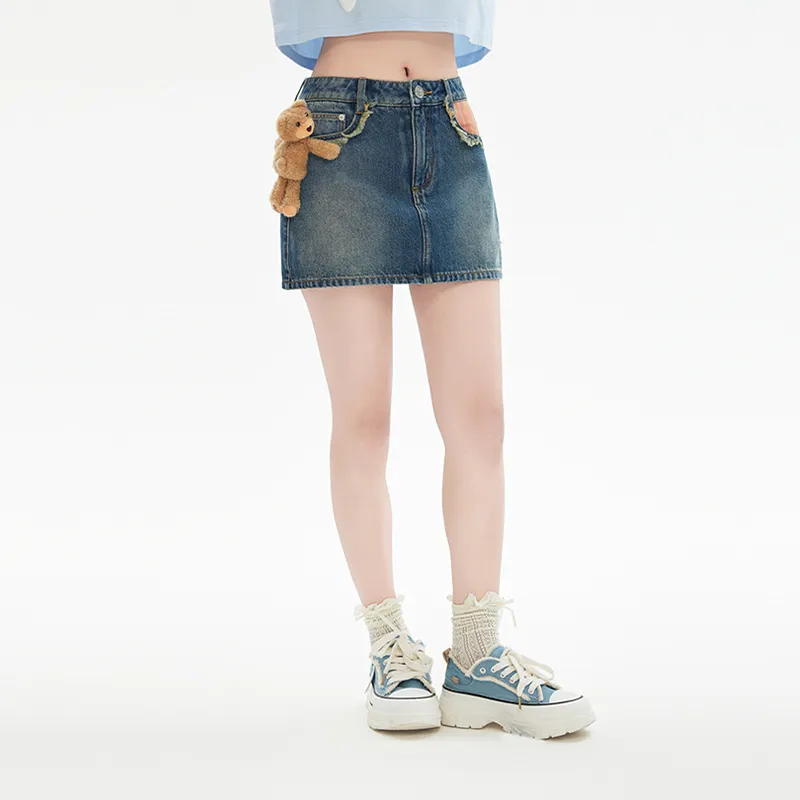 LALABOBO Denim Short Skirts Women's-1
