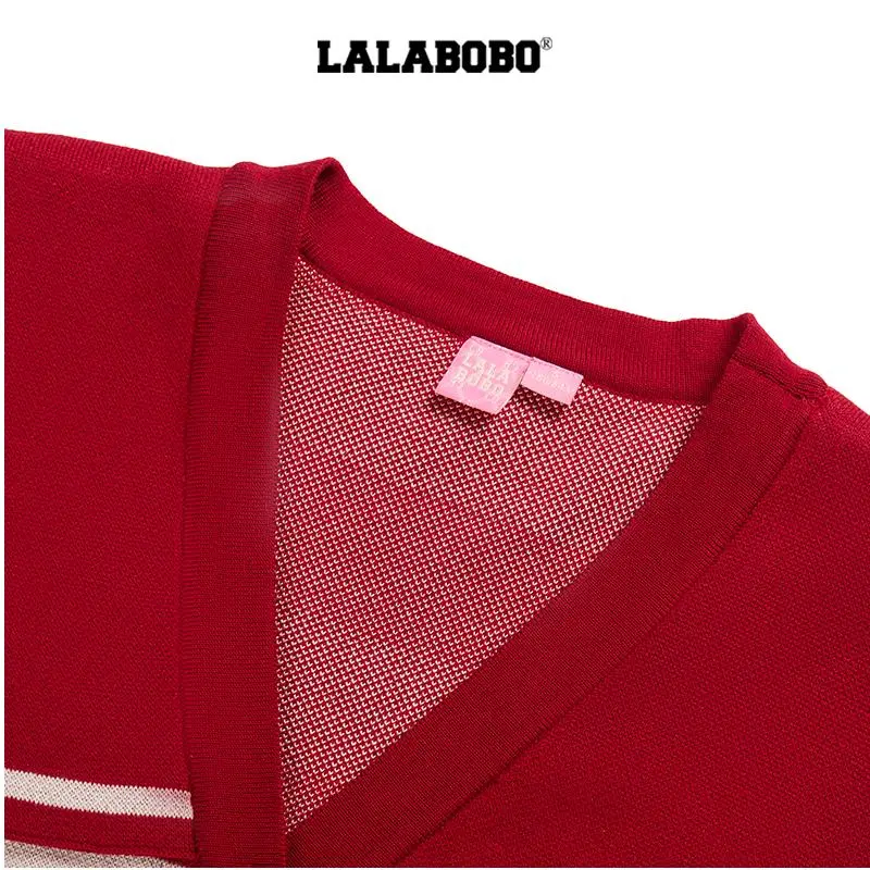 LALABOBO Sweaters Women's Red-2