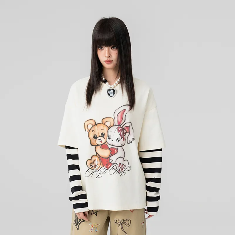 LALABOBO T Shirts Women's Beige-3