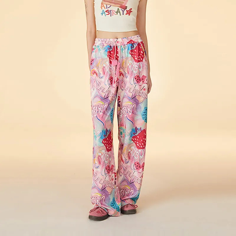 LALABOBO Casual Pants Women's Pink-2