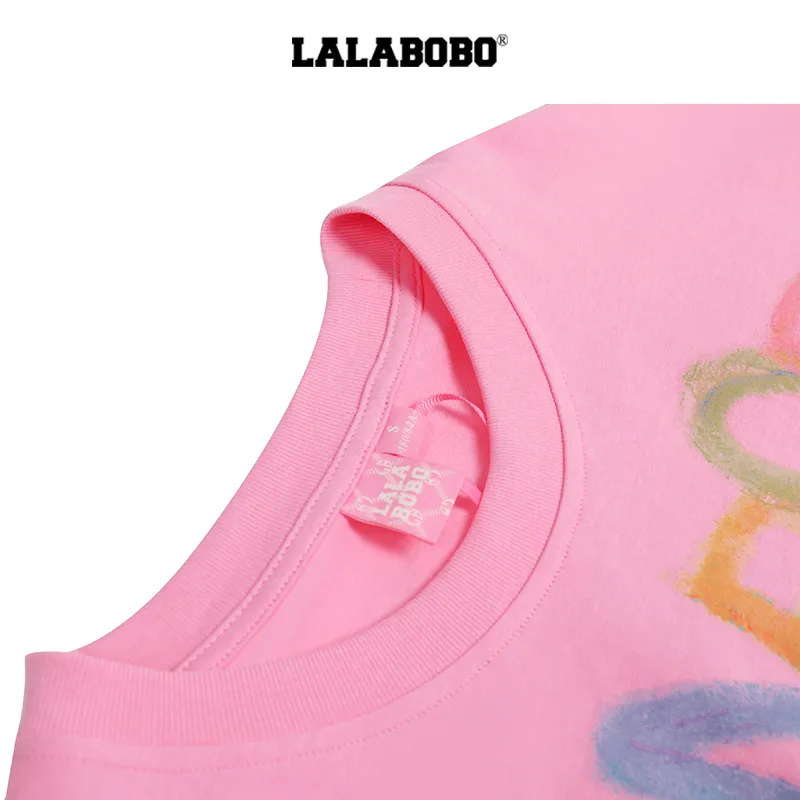 LALABOBO Drop Shoulder Sleeve T Shirt Women's-3