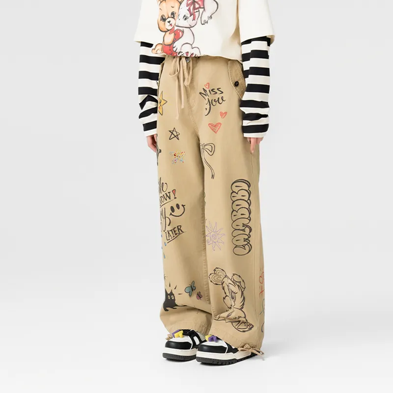 LALABOBO Casual Pants Women's Khaki-3